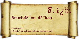 Bruchács Ákos névjegykártya