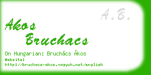 akos bruchacs business card